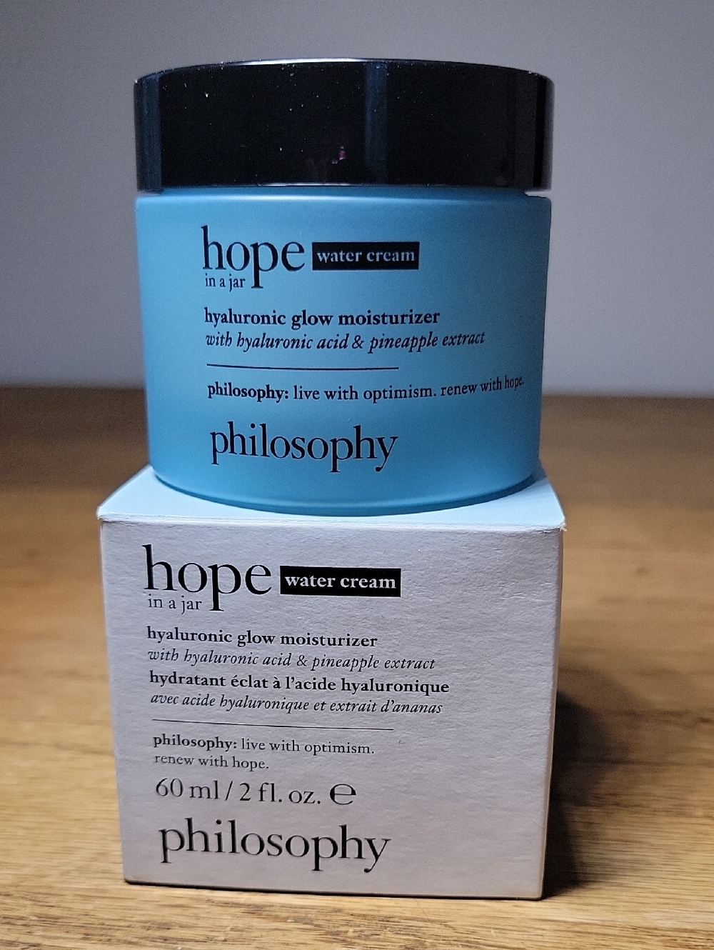 Philosophy Hope in a Jar Water Cream Hyaluronic Glow Moisturizer 2 fl oz NIB